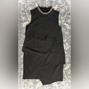 ASOS Maternity Asymmetric Tiered Shift Dress With Embellished Rhinestone Neck